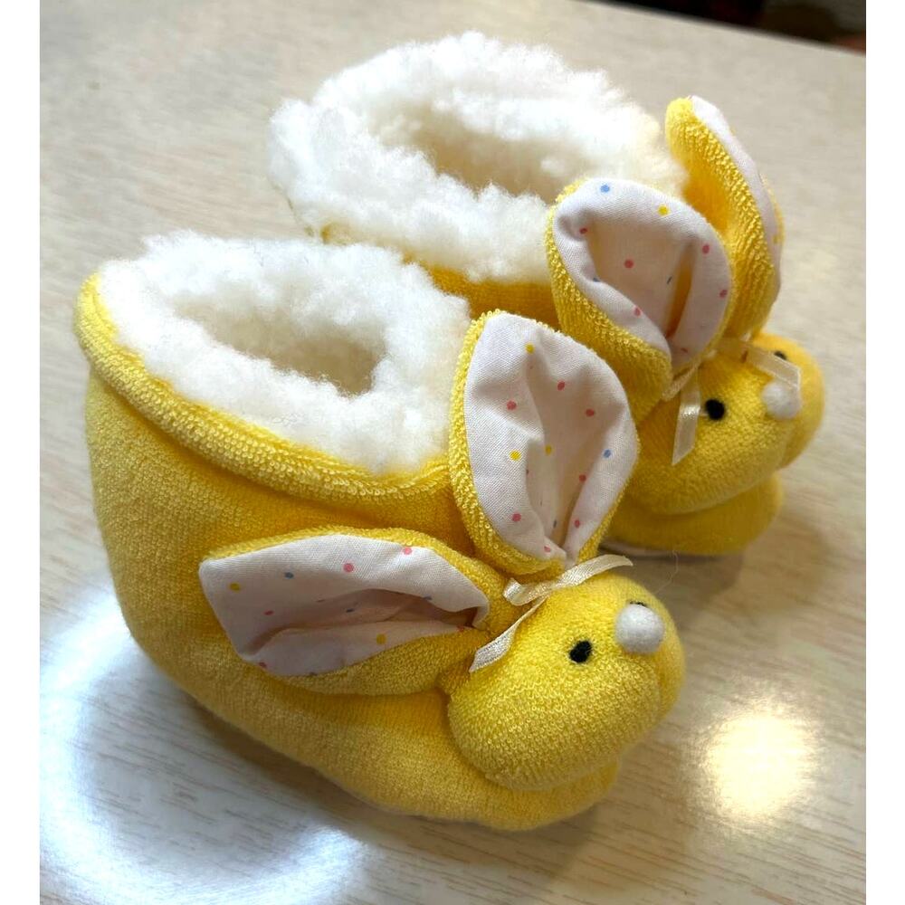 Spring Baby Rabbit Booties (yellow) - 0-3mo - NWT